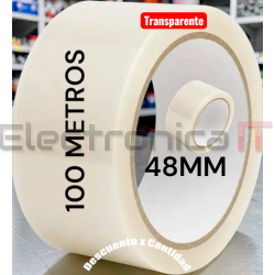 Cinta 48mm 100mts metros transparente p embalar